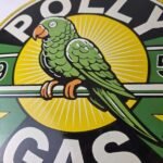 Vintage Polly Motor Oil Sign – Porcelain Advertisement Gasoline Pump Sign - Image 4