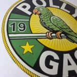 Vintage Polly Motor Oil Sign – Porcelain Advertisement Gasoline Pump Sign - Image 6