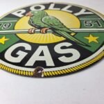 Vintage Polly Motor Oil Sign – Porcelain Advertisement Gasoline Pump Sign - Image 10