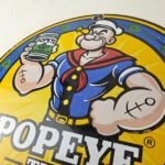 Vintage Popeye Spinach Sign – Advertisement General Store Porcelain Gas Sign - Image 12