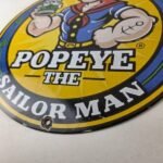 Vintage Popeye Spinach Sign – Advertisement General Store Porcelain Gas Sign - Image 14