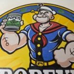 Vintage Popeye Spinach Sign – Advertisement General Store Porcelain Gas Sign - Image 3