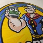 Vintage Popeye Spinach Sign – Advertisement General Store Porcelain Gas Sign - Image 5
