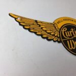 Vintage Porcelain Airplane Propeller Sign – Curtiss Gas Service Porcelain Sign - Image 5