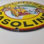 Vintage Porcelain Gilmore Gasoline Sign – Old Comic Service Station Sign - Image 11