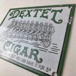 Vintage Porcelain Sign – Dextel Tobacco Cigar Pipe Sign – General Store Gas Sign - Image 12