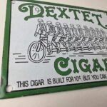 Vintage Porcelain Sign – Dextel Tobacco Cigar Pipe Sign – General Store Gas Sign - Image 6