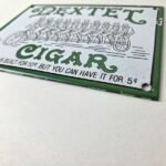 Vintage Porcelain Sign – Dextel Tobacco Cigar Pipe Sign – General Store Gas Sign - Image 10