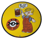 Vintage Porcelain Sign – Root Beer A&W Beverage Dennis Menace Advertising Sign - Image 2