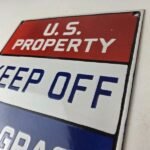 Vintage Private Property Sign – USA Gas Service Station Pump Porcelain Sign - Image 12