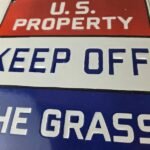 Vintage Private Property Sign – USA Gas Service Station Pump Porcelain Sign - Image 4