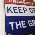 Vintage Private Property Sign – USA Gas Service Station Pump Porcelain Sign - Image 6