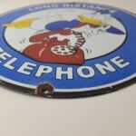 Vintage Public Telephones Sign Porcelain – Bell System Phone Booth Gas Pump Sign - Image 11