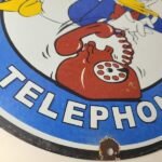 Vintage Public Telephones Sign Porcelain – Bell System Phone Booth Gas Pump Sign - Image 7