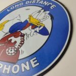 Vintage Public Telephones Sign Porcelain – Bell System Phone Booth Gas Pump Sign - Image 9
