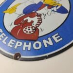 Vintage Public Telephones Sign Porcelain – Bell System Phone Booth Gas Pump Sign - Image 10