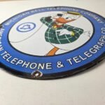 Vintage Public Telephones Sign Porcelain – Bell System Phone Booth Gas Pump Sign - Image 10
