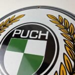 Vintage Puch Sign – Porcelain Gas Pump Service Mopeds Bicycle Auto Bike Sign - Image 12