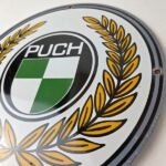 Vintage Puch Sign – Porcelain Gas Pump Service Mopeds Bicycle Auto Bike Sign - Image 13