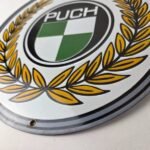 Vintage Puch Sign – Porcelain Gas Pump Service Mopeds Bicycle Auto Bike Sign - Image 14