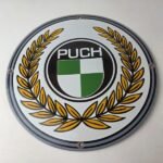 Vintage Puch Sign – Porcelain Gas Pump Service Mopeds Bicycle Auto Bike Sign - Image 15