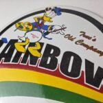 Vintage Rainbow Gasoline Sign – Porcelain Advertising Gas Pump Sign - Image 13