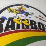 Vintage Rainbow Gasoline Sign – Porcelain Advertising Gas Pump Sign - Image 5