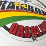 Vintage Rainbow Gasoline Sign – Porcelain Advertising Gas Pump Sign - Image 7