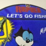 Vintage Rapala Fishing Lures Ad Sign – Felix the Cat Porcelain Gas Pump Sign - Image 5