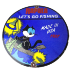 Vintage Rapala Fishing Lures Ad Sign – Felix the Cat Porcelain Gas Pump Sign - Image 2