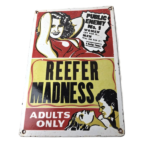 Vintage Reefer Madness Porcelain Sign – Adults Only Propaganda Sign - Image 2