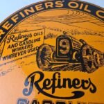 Vintage Refiners Porcelain Sign – Motor Oil Company Service Station Pump Sign - Image 3