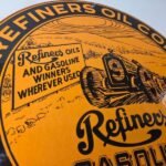 Vintage Refiners Porcelain Sign – Motor Oil Company Service Station Pump Sign - Image 5
