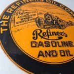 Vintage Refiners Porcelain Sign – Motor Oil Company Service Station Pump Sign - Image 6