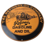 Vintage Refiners Porcelain Sign – Motor Oil Company Service Station Pump Sign - Image 2