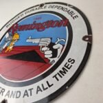 Vintage Remington Firearms Sign – Sales Dealer Gas Pump Porcelain Sign - Image 13
