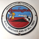 Vintage Remington Firearms Sign – Sales Dealer Gas Pump Porcelain Sign - Image 15