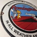 Vintage Remington Firearms Sign – Sales Dealer Gas Pump Porcelain Sign - Image 6