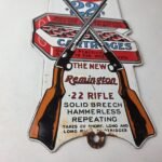 Vintage Remington Porcelain Sign – Firearms Rifles Deer Ammo Guns Gas Pump Sign - Image 11