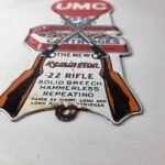 Vintage Remington Porcelain Sign – Firearms Rifles Deer Ammo Guns Gas Pump Sign - Image 15