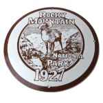 Vintage Rocky Mountains Sign – National Park Colorado Gas Pump Porcelain Sign
