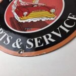 Vintage Rolls Royce Sign – Authentic Parts & Service Gas Pump Porcelain Sign - Image 14