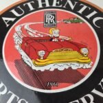 Vintage Rolls Royce Sign – Authentic Parts & Service Gas Pump Porcelain Sign - Image 4