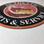 Vintage Rolls Royce Sign – Authentic Parts & Service Gas Pump Porcelain Sign - Image 10