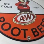 Vintage Root Beer Sign – A&W Beverage Bear Mug Gas Advertising Pump Ad Sign - Image 11
