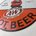 Vintage Root Beer Sign – A&W Beverage Bear Mug Gas Advertising Pump Ad Sign - Image 14