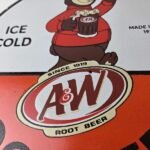 Vintage Root Beer Sign – A&W Beverage Bear Mug Gas Advertising Pump Ad Sign - Image 4