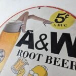 Vintage Root Beer Sign – A&W Beverage Homer Simpson Porcelain Gas Pump Sign - Image 11
