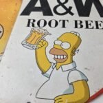 Vintage Root Beer Sign – A&W Beverage Homer Simpson Porcelain Gas Pump Sign - Image 3