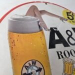 Vintage Root Beer Sign – A&W Beverage Homer Simpson Porcelain Gas Pump Sign - Image 5